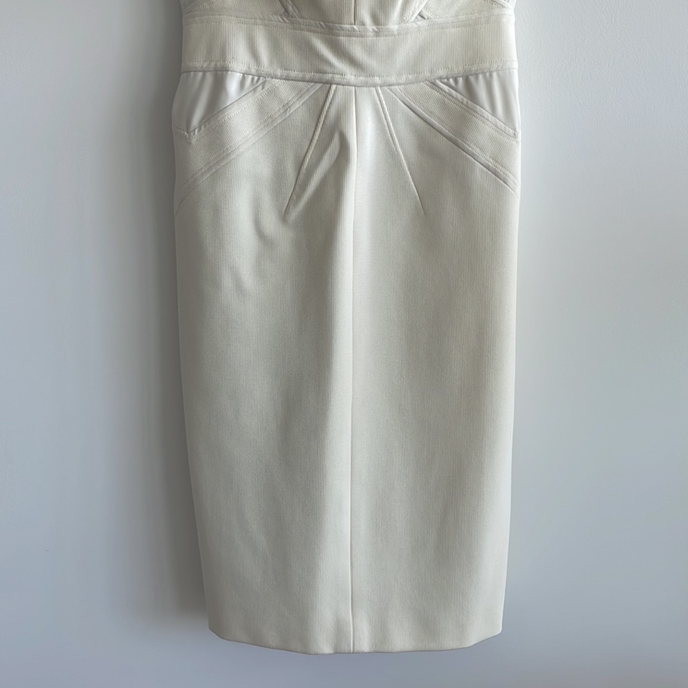NWOT Zac Posen White Corset Dress with Sweetheart Neckline Size 6 - Picture 4 of 13